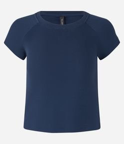 Blusa Básica em Ribana com Cava Raglan
