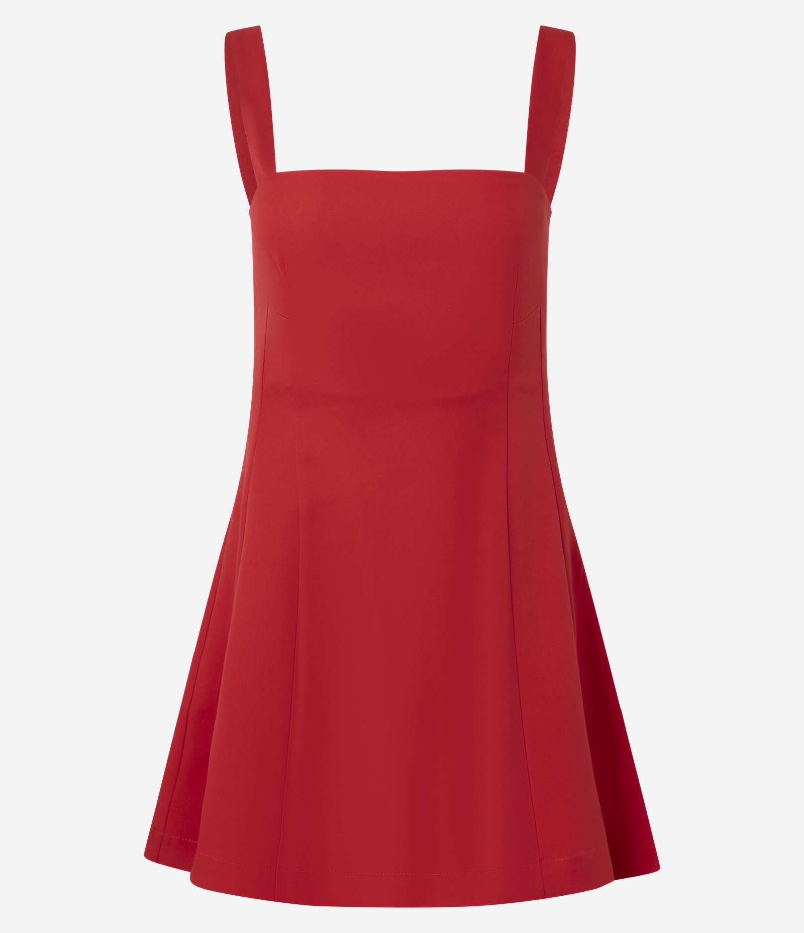 Vestido Curto Peplum com Decote Coração Vermelho 6
