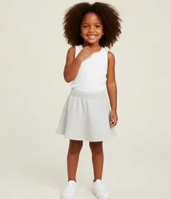 Short Saia Infantil Básico em Algodão - Tam 1 a 6 anos