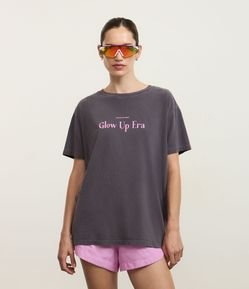 Camiseta Oversized Esportiva em Algodão Estonado com Estampa Glow Up Era