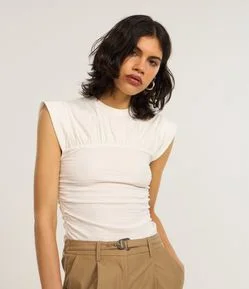 Blusa com Recorte e Textura