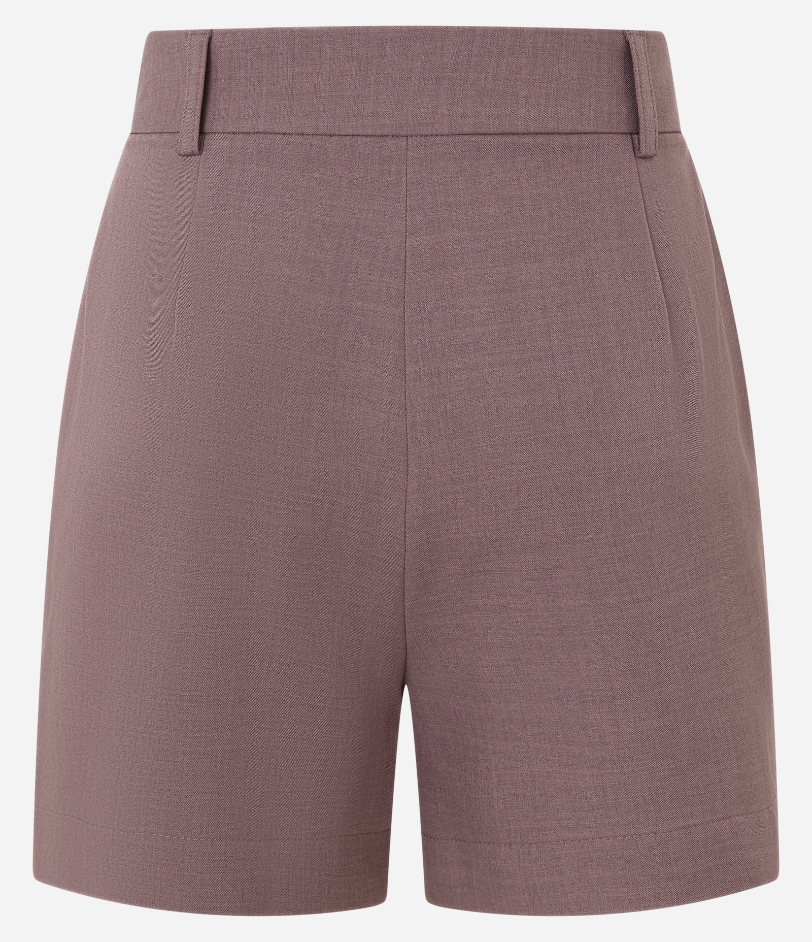 Short com Corte Alfaiatado e Pregas Frontais Marrom 6