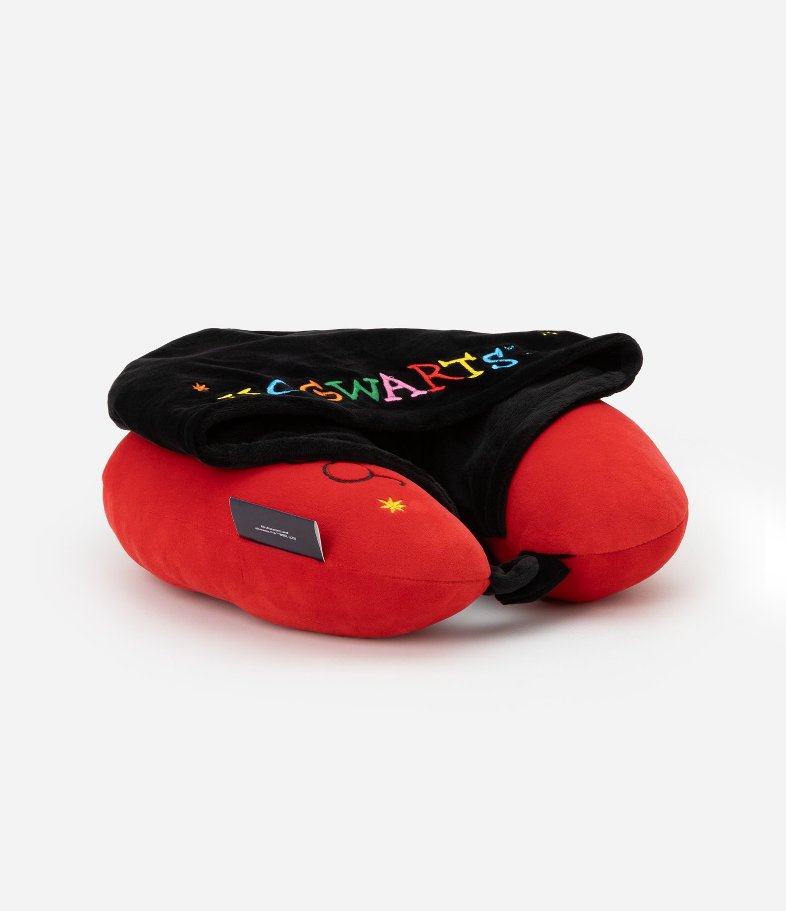 Travesseiro de Viagem em Poliamida com Capuz
e Estampa Harry Potter Preto 3