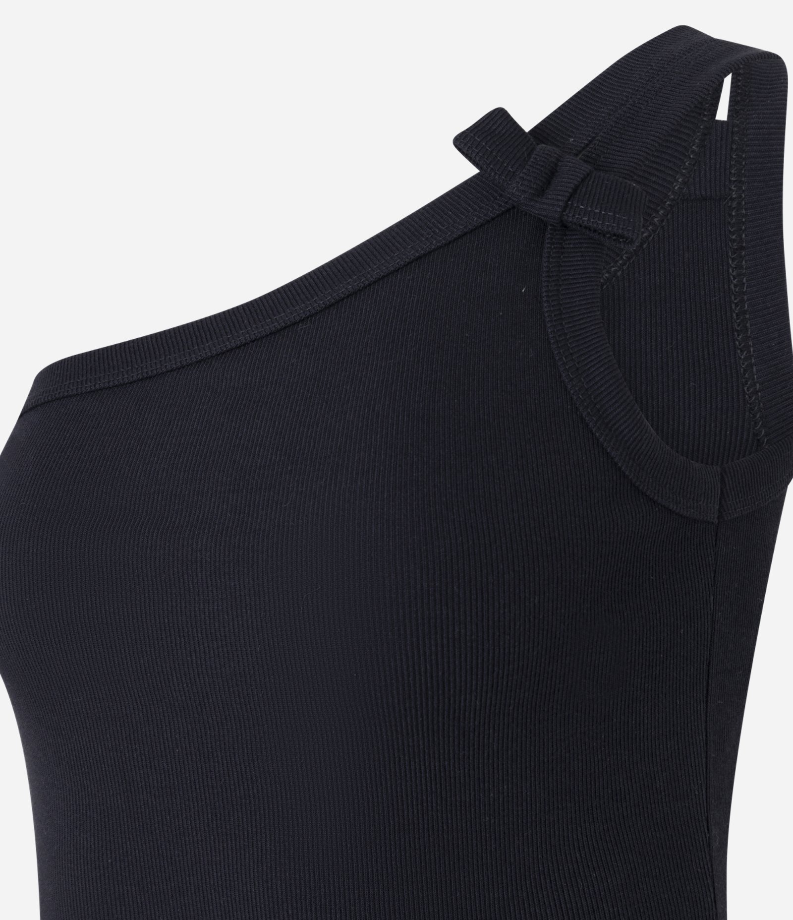 Blusa Ombro Só com Lacinho na Alça Larga Preto 6