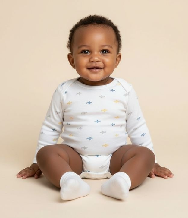 Body Infantil com Estampa de Aviões - Tam 0 a 18 meses