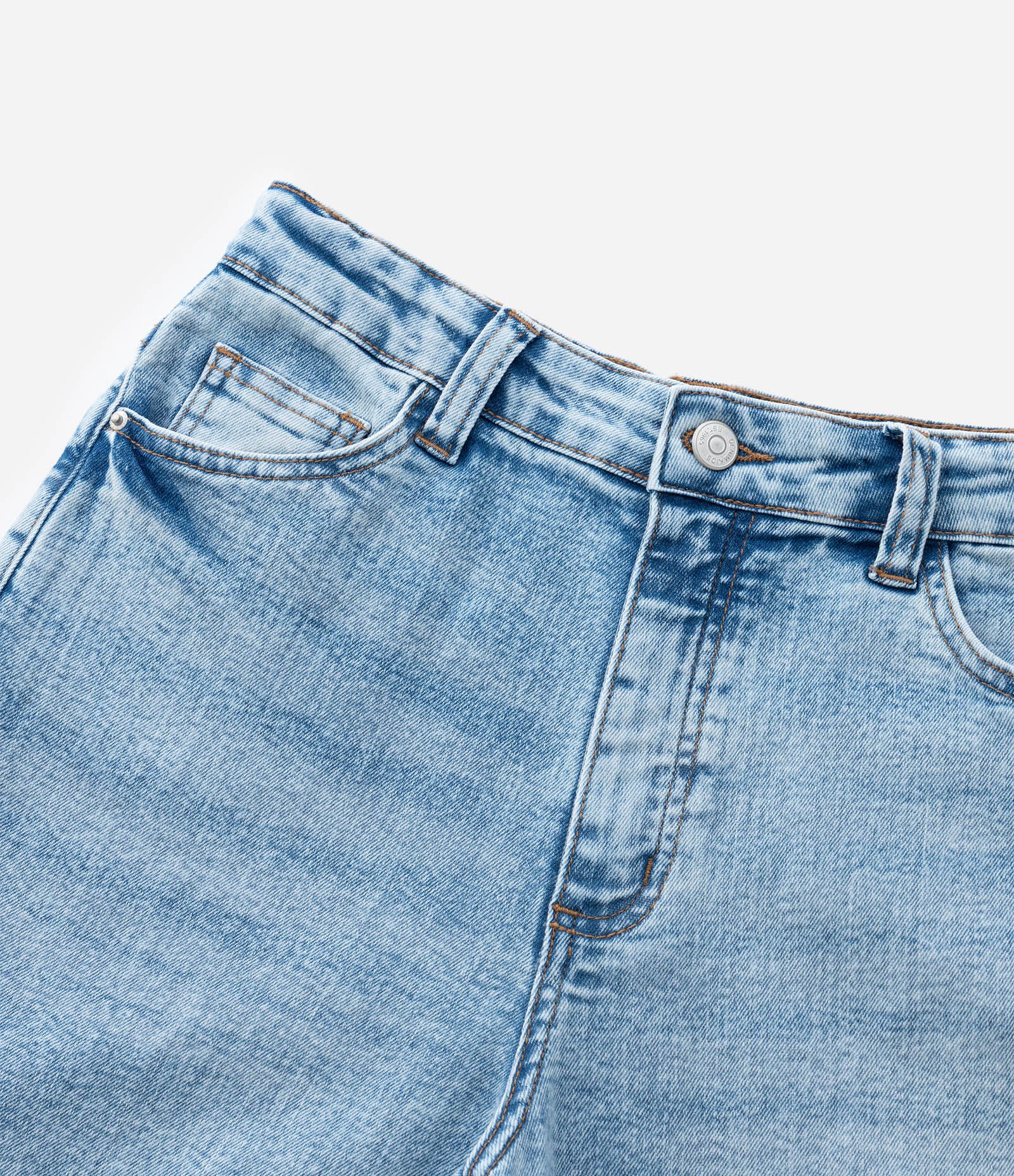 Calça Wide Infantil em Jeans com Barra Desfiada - Tam 5 a 14 Anos Azul 6