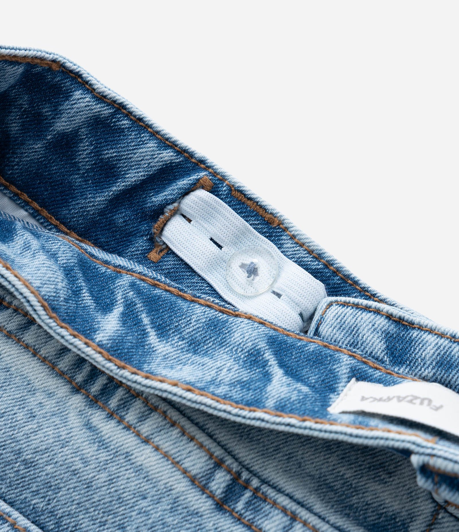 Calça Wide Infantil em Jeans com Barra Desfiada - Tam 5 a 14 Anos Azul 7