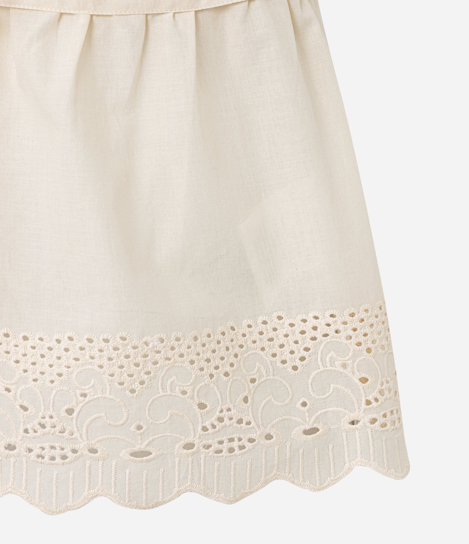 Blusa em Laise com Detalhes no Decote e Bordado na Barra Amarelo 3