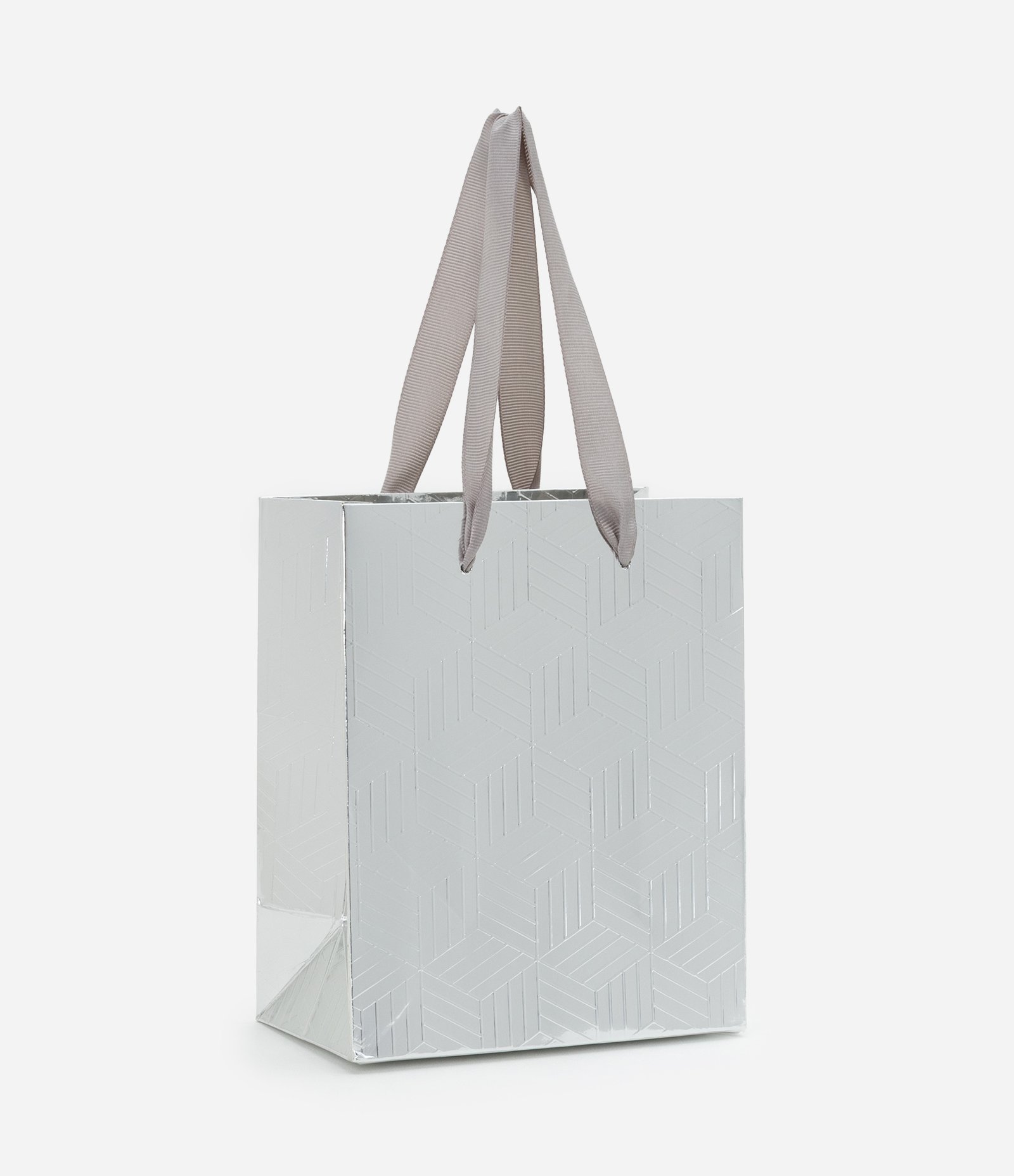 Embalagem de Presente Pequena Metalizada Prata 3