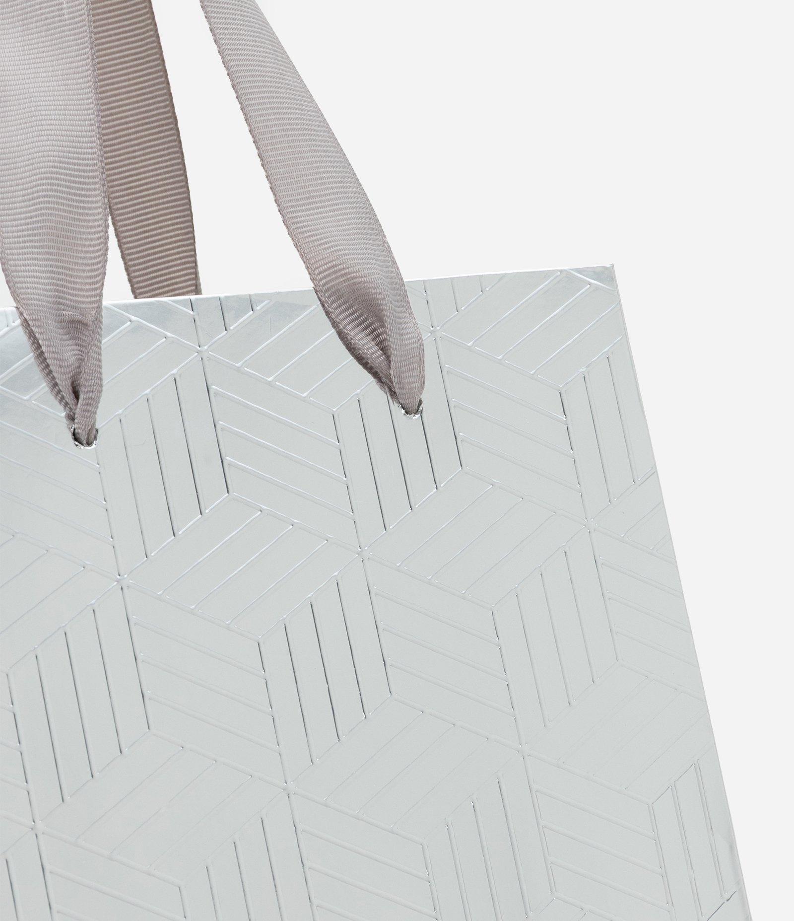 Embalagem de Presente Pequena Metalizada Prata 4