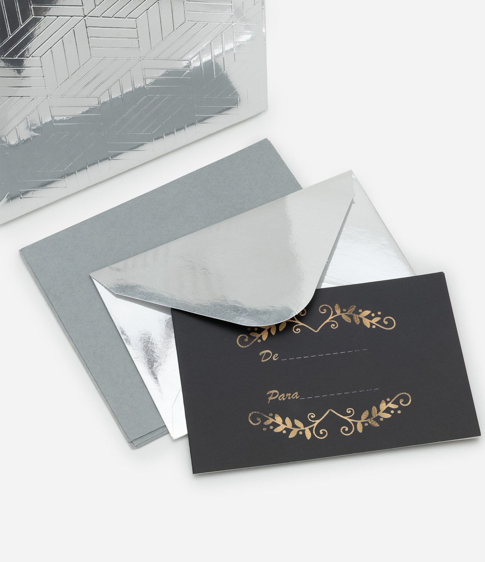 Embalagem de Presente Pequena Metalizada Prata 5