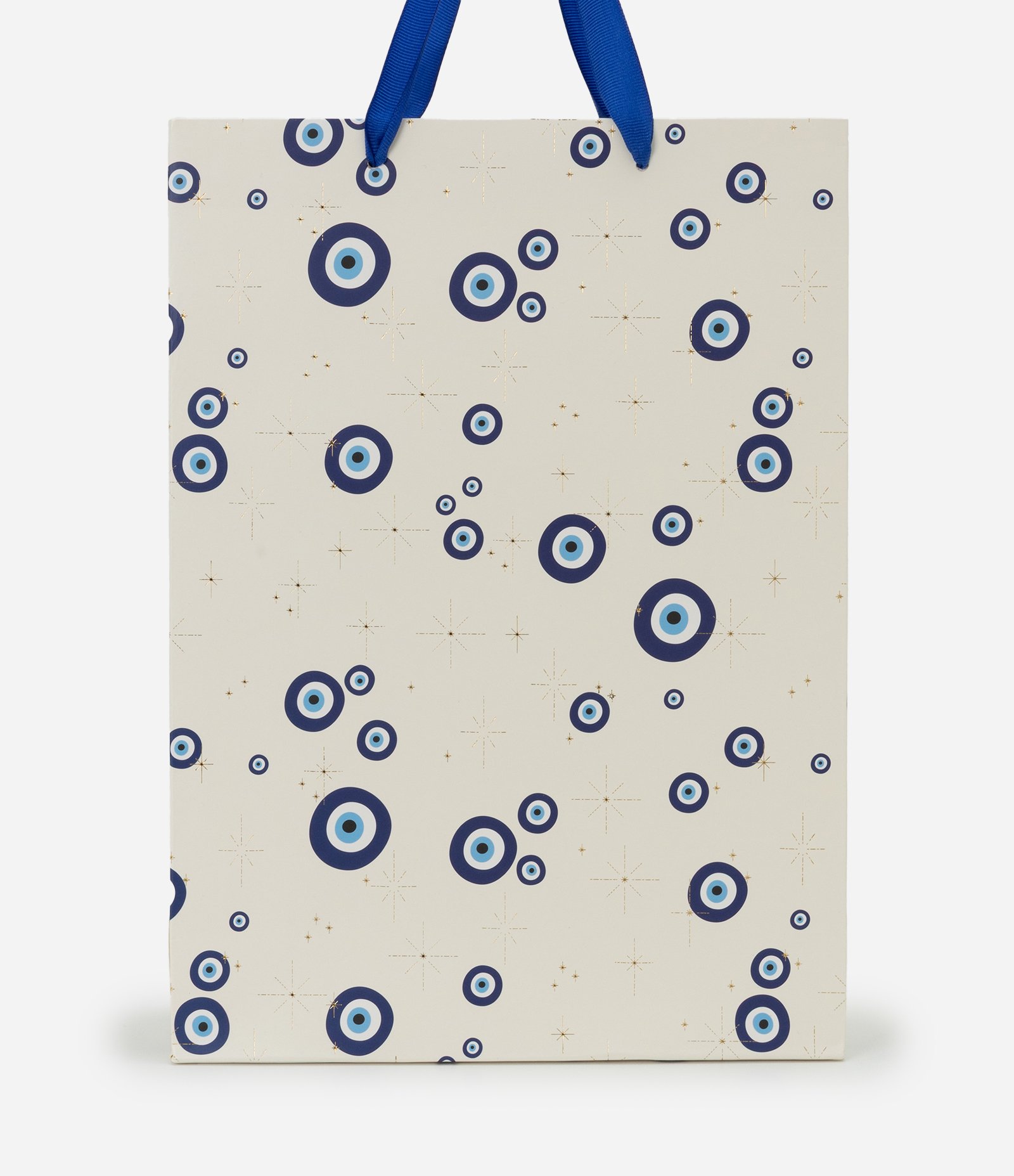 Embalagem de Presente Pequena com Estampa de Olho Grego Bege 3