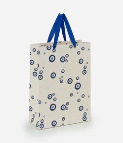 Embalagem de Presente Pequena com Estampa de Olho Grego