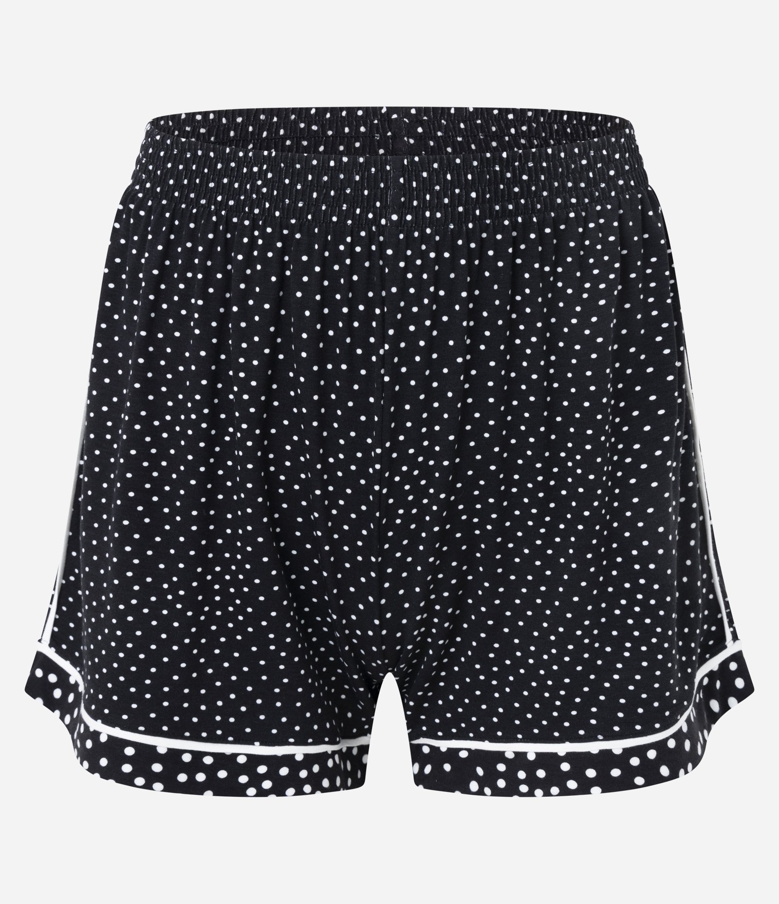 Pijama Short Doll em Viscose com Estampa Poá Preto 6