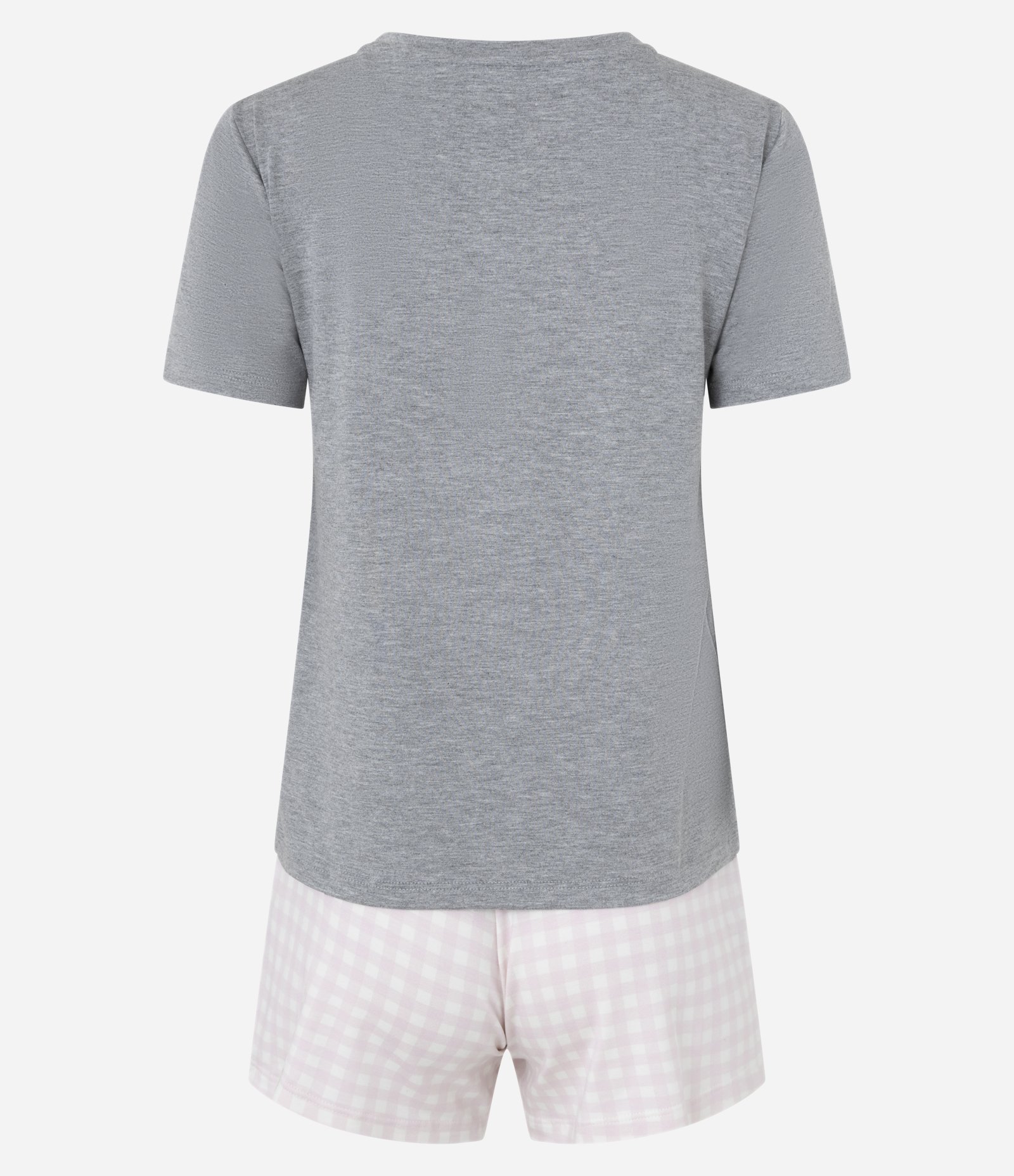 Pijama Short Doll em Viscose com Estampa de Cachorrinho Cinza 5