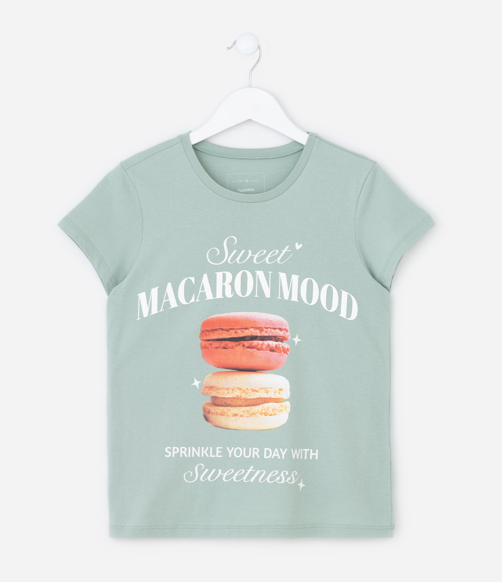 Camiseta Infantil com Estampa Macaron Mood - Tam 7 a 14 Anos Verde 2