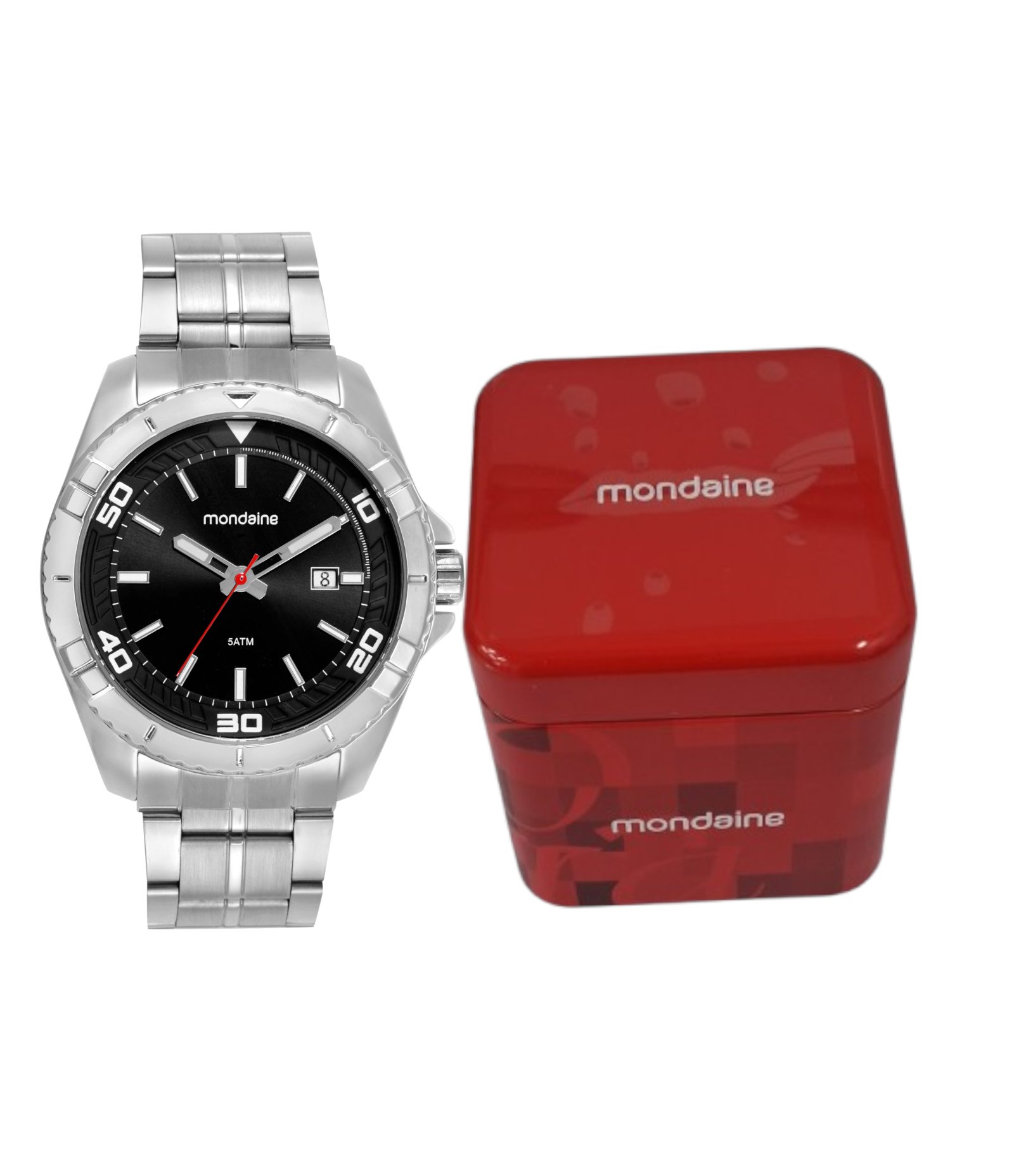 Relógio Cronógrafo Masculino Mondaine Prata 2