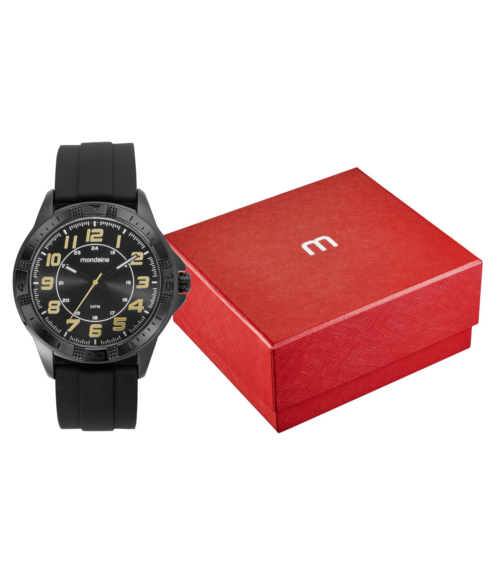 Relógio Analógico Masculino Mondaine Preto 2