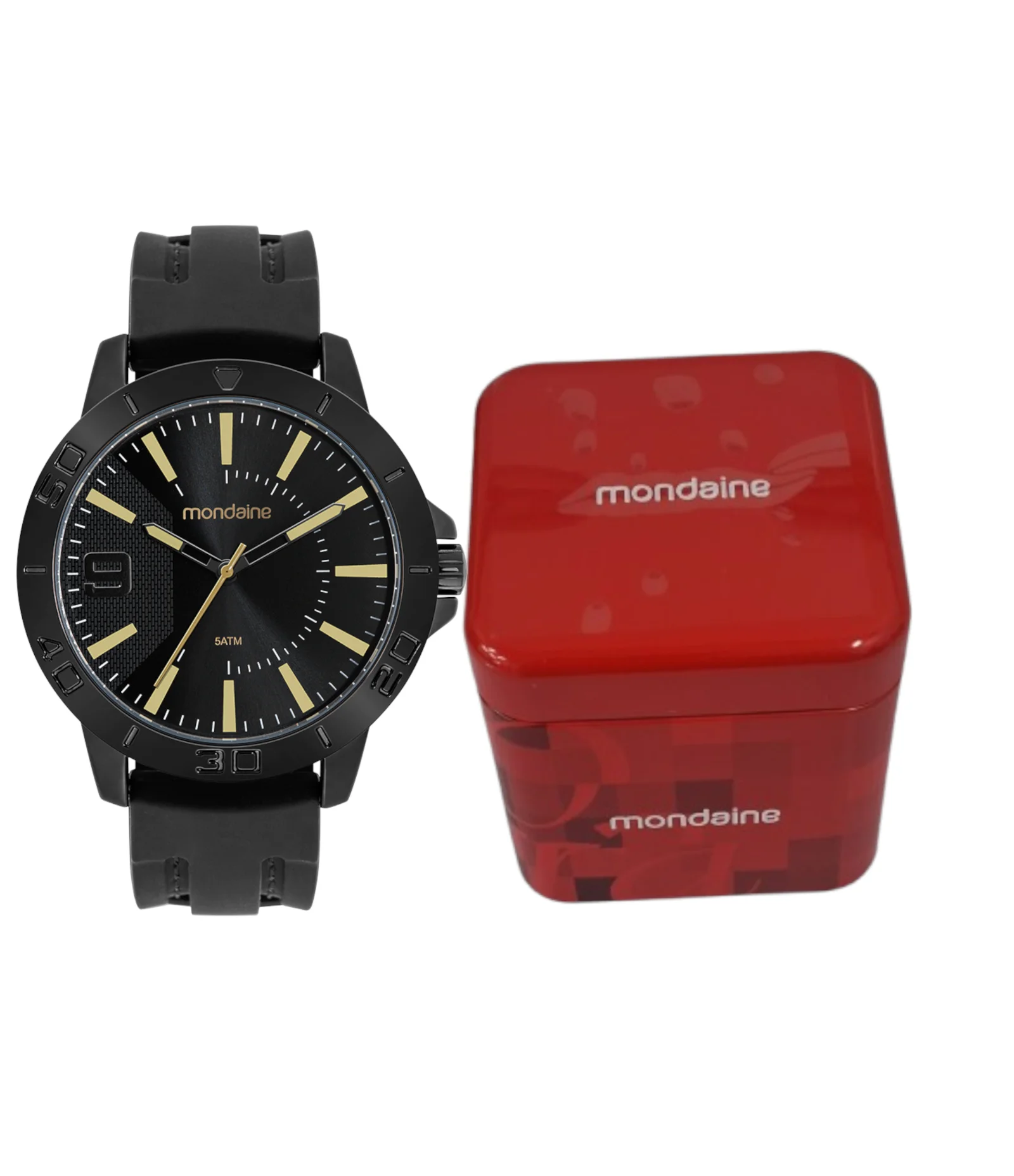 Relógio Analógico Masculino Mondaine Preto 2