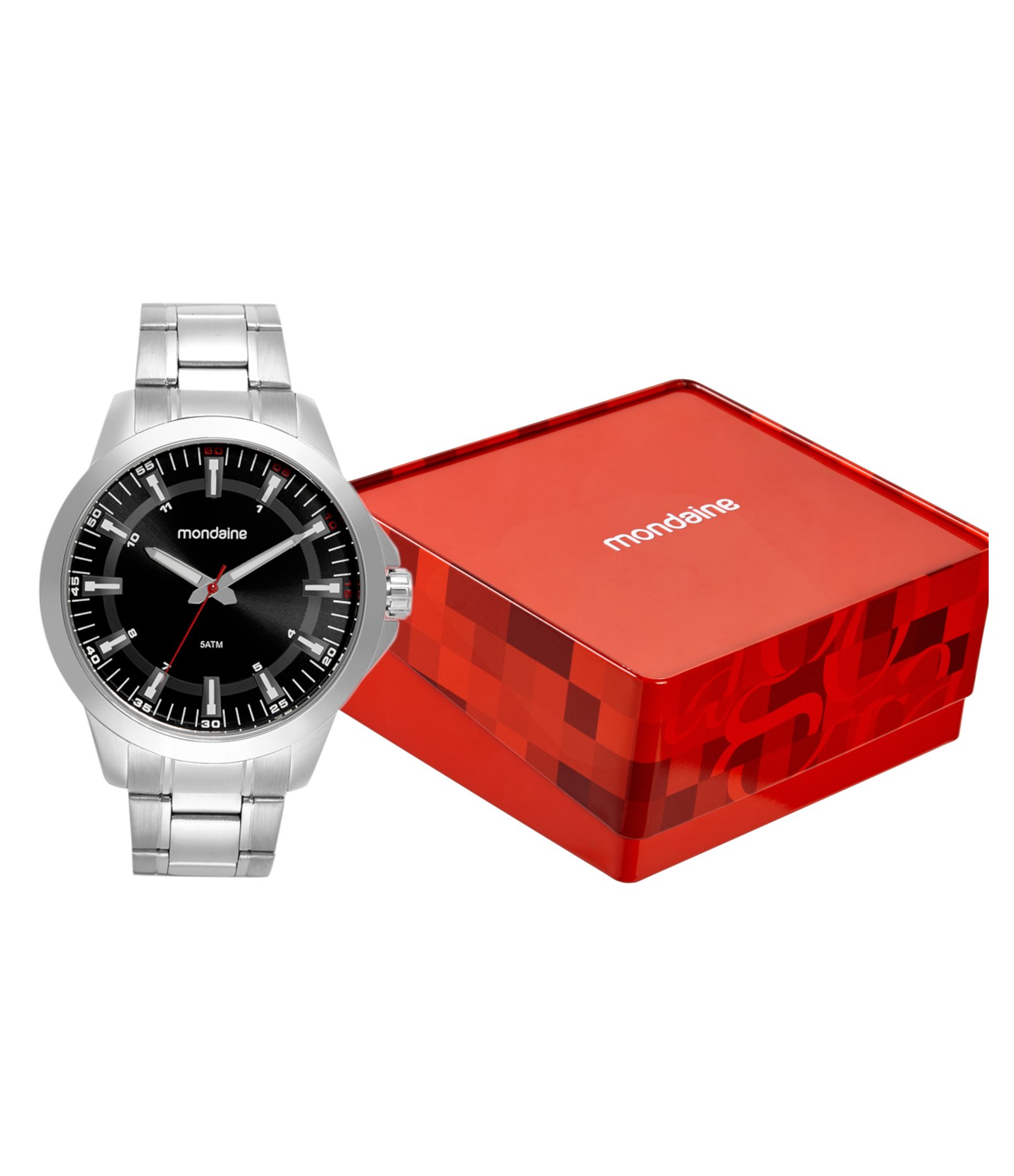 Relógio Analógico Masculino Mondaine Prata 2