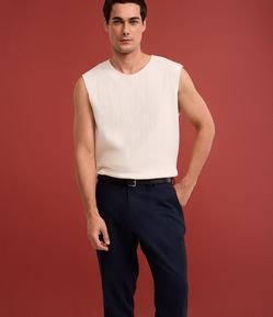 Regata Regular em Tricô com Textura