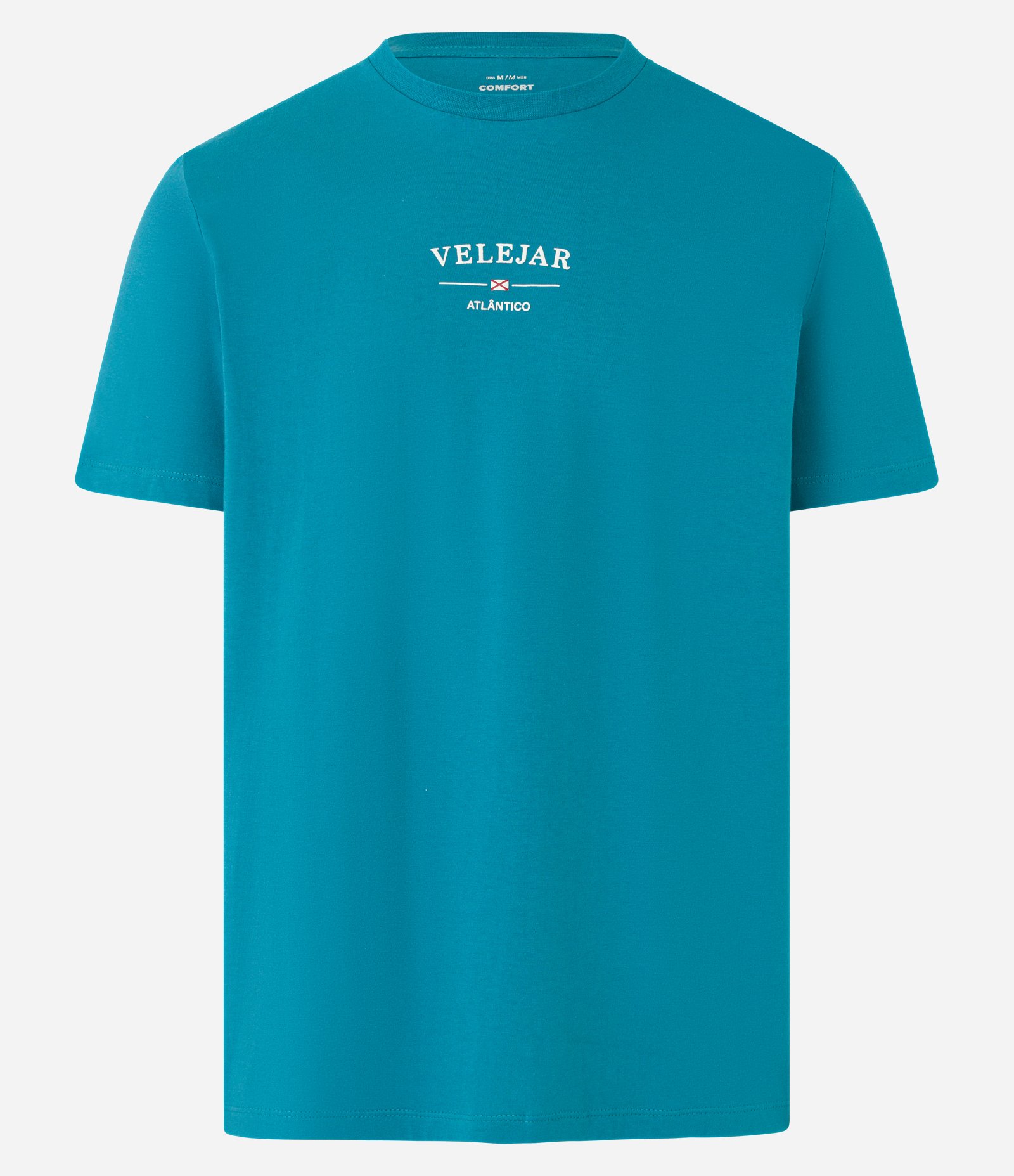 Camiseta Comfort em Algodão com Estampa Lettering Velejar Azul 5