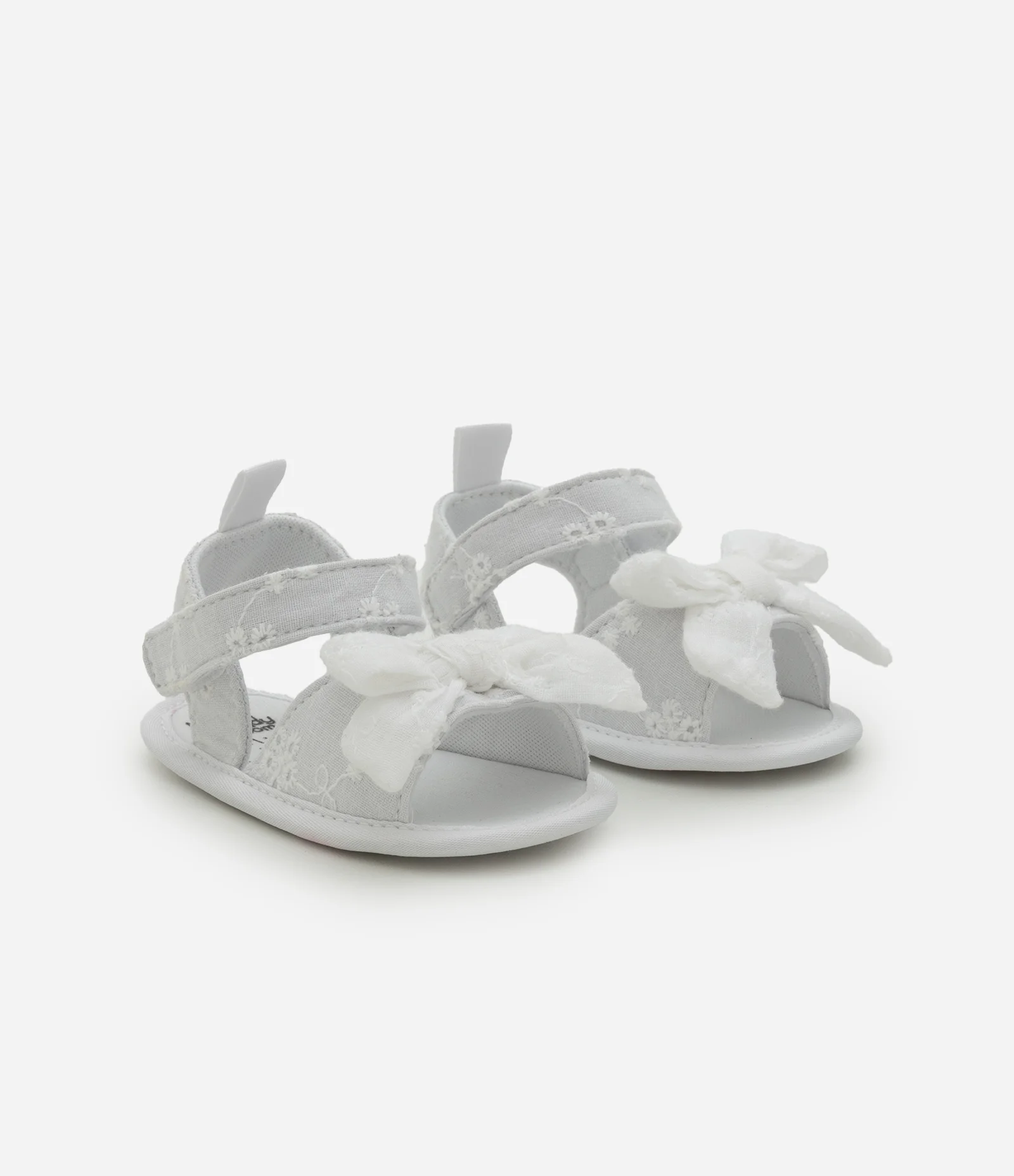 Sandália Infantil em Laise com Laço Aplicado - Tam 15 ao 19 Off White 1