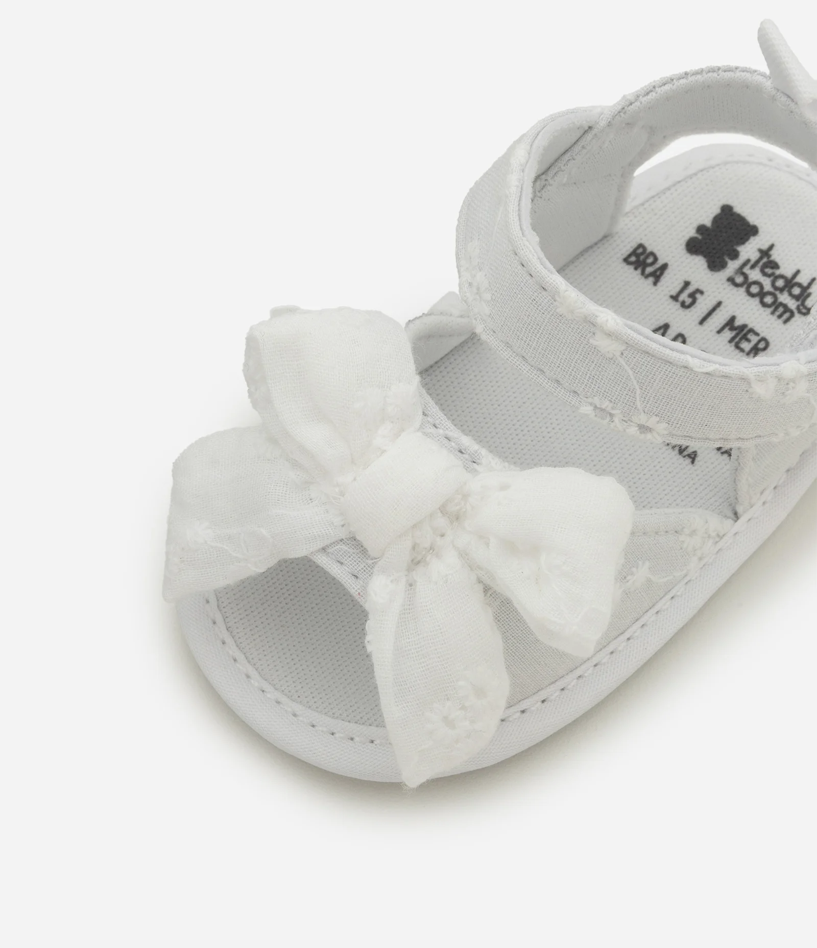 Sandália Infantil em Laise com Laço Aplicado - Tam 15 ao 19 Off White 4