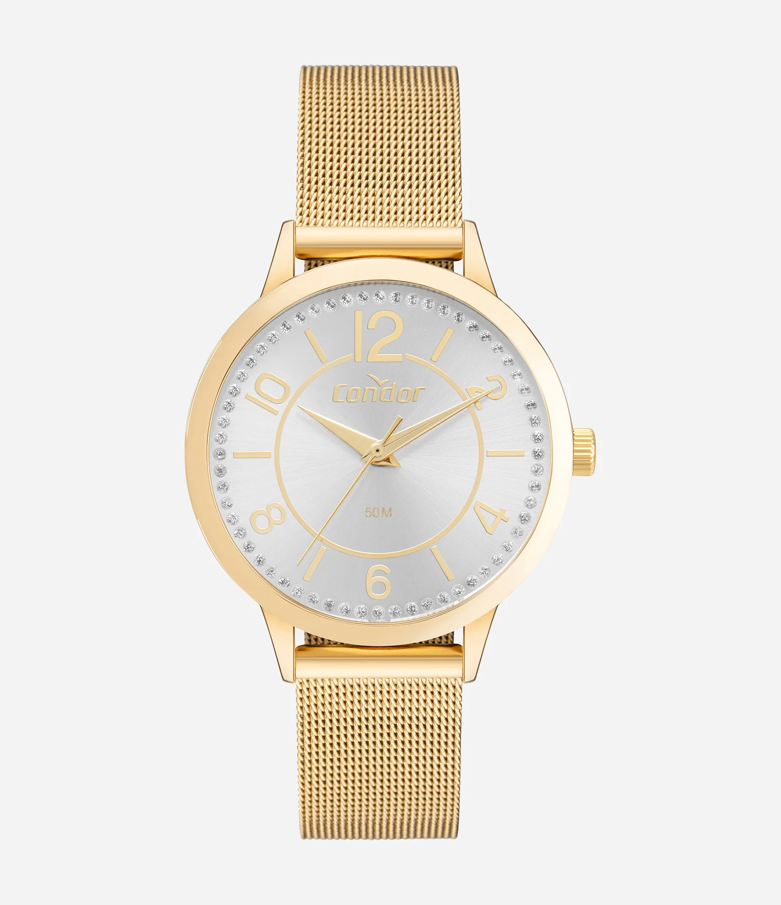 Kit Relógio Analógico Feminino Condor Dourado 1