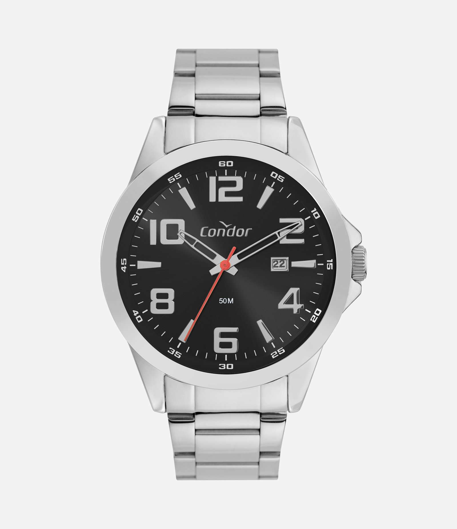 Kit Relógio Analógico Masculino Condor Prata 1