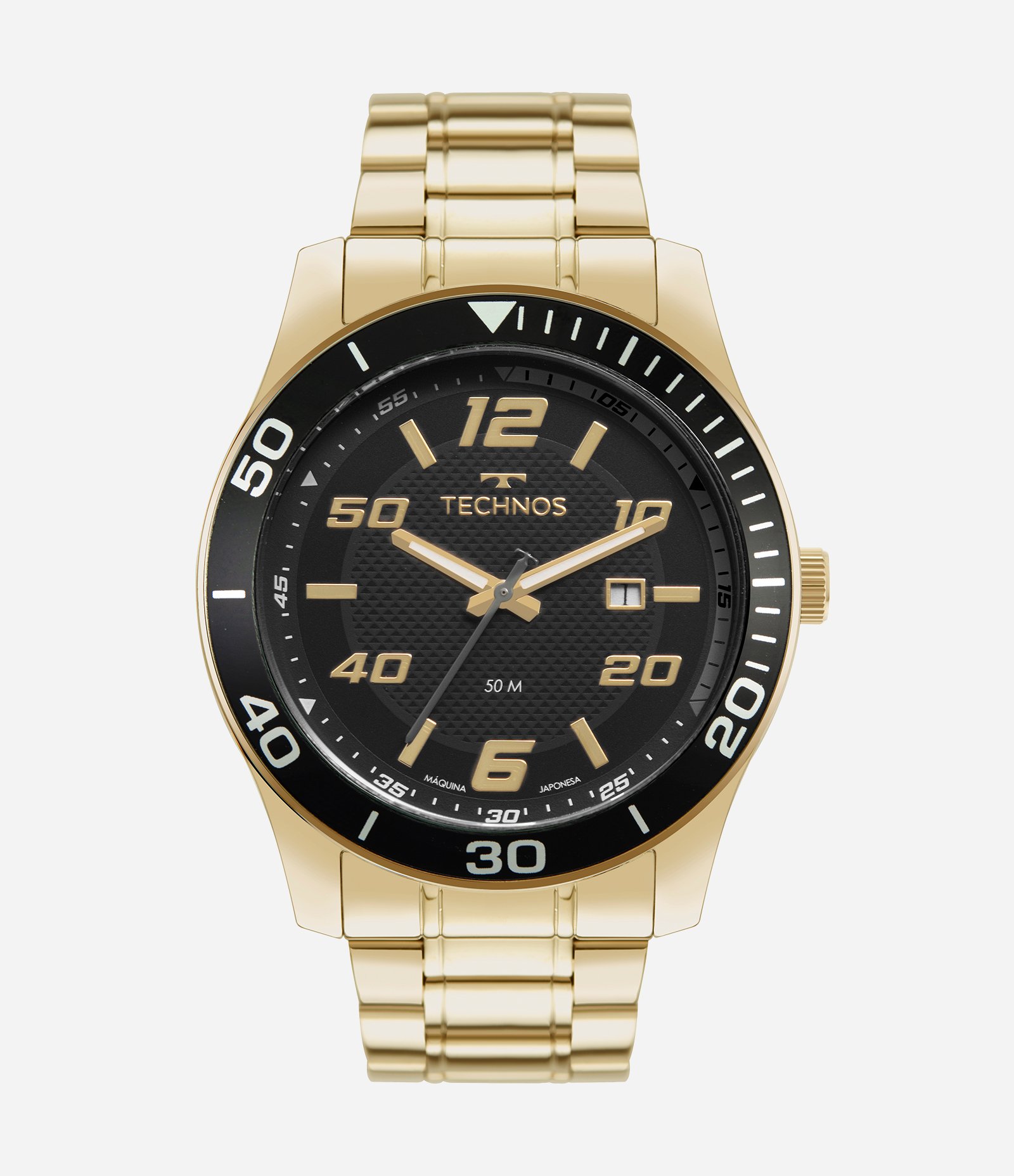 Relógio Analógico Masculino Technos Dourado 1