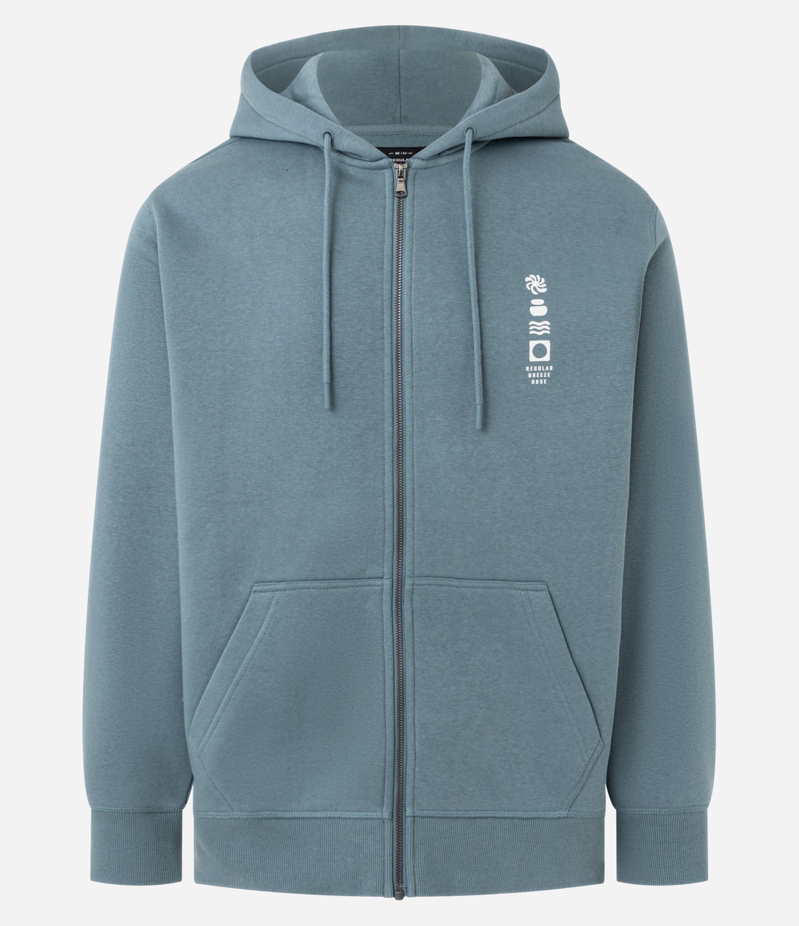 Casaco em Moletom com Estampa Lettering e Capuz Azul 4