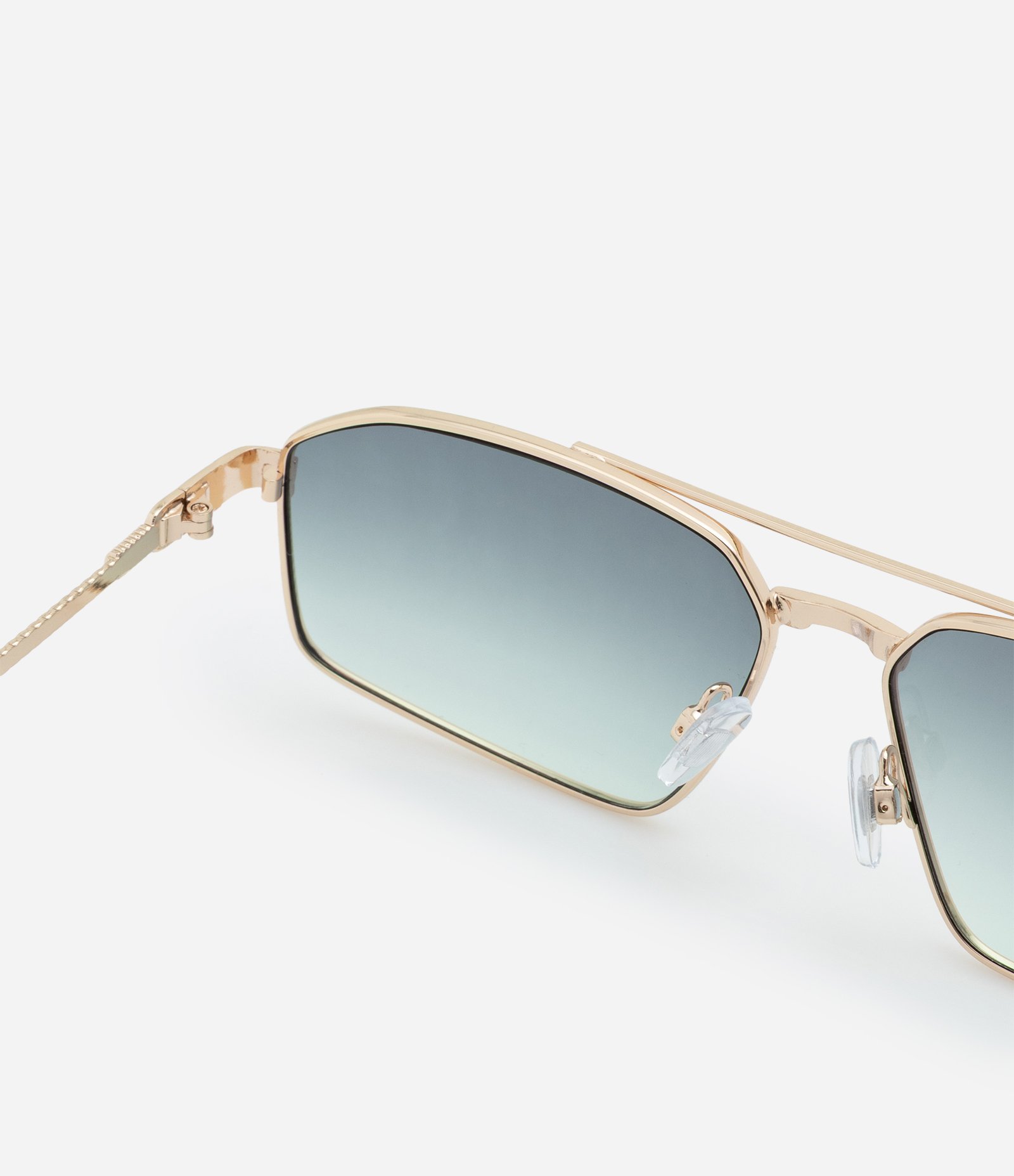 Óculos Aviador com Ponte Dupla e Lente Degradê Dourado 3