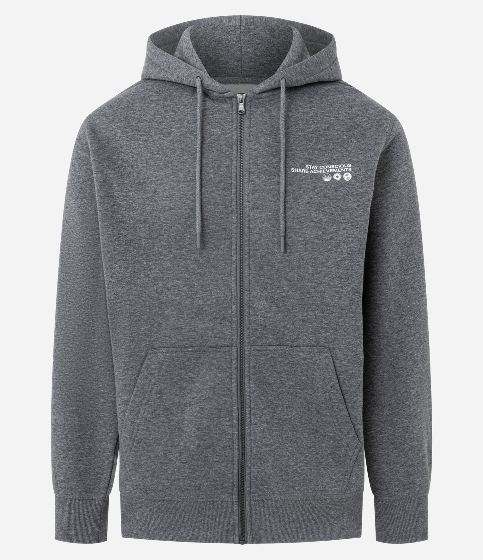 Casaco em Moletom com Estampa Localizada Cinza 4