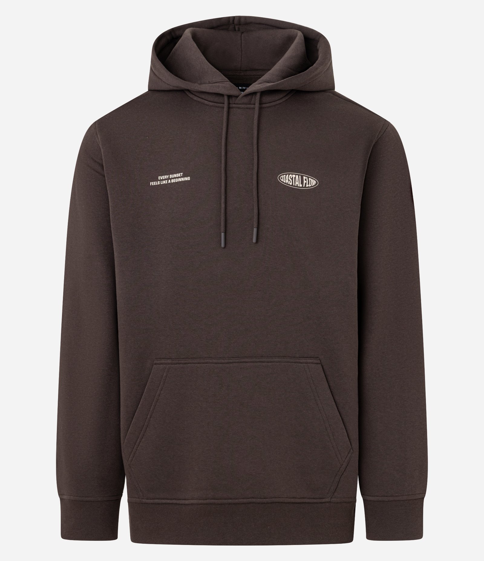 Casaco Comfort em Moletom com Felpa e Estampa Localizada Marrom 1