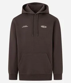 Casaco Comfort em Moletom com Felpa e Estampa Localizada