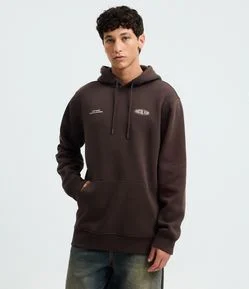 Casaco Comfort em Moletom com Felpa e Estampa Localizada