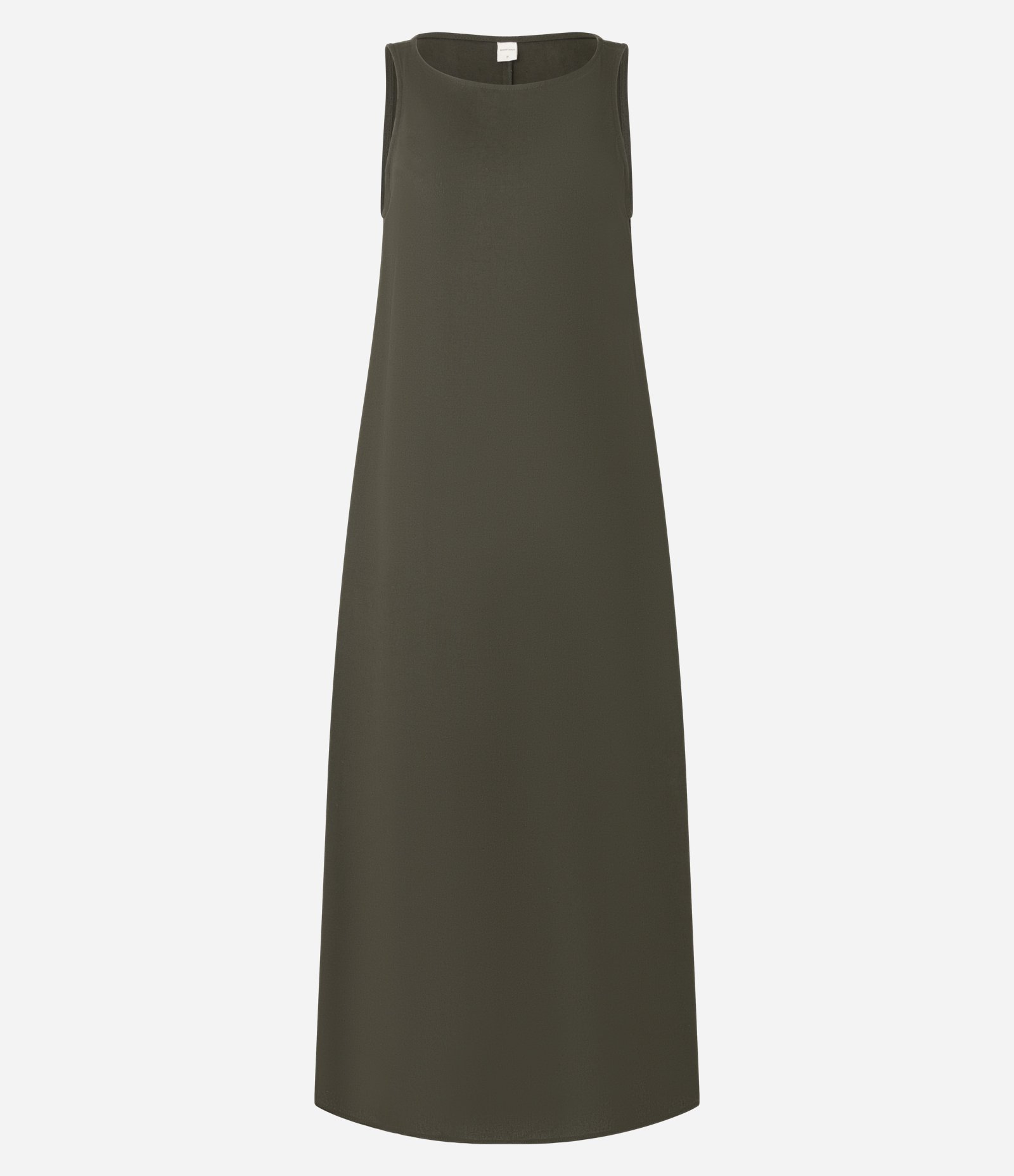 Vestido Evasê Midi em Viscolinho com Alça Larga Verde 7