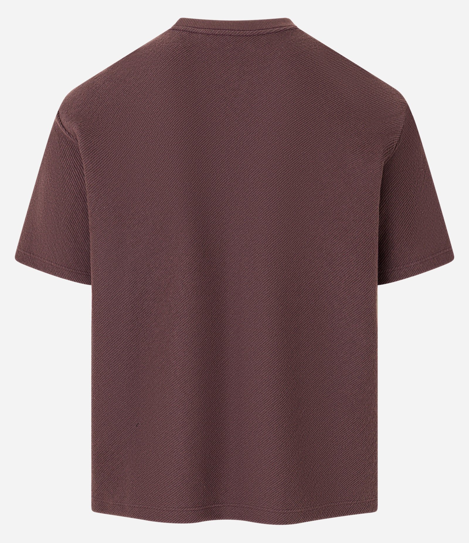 Camiseta Boxy em Algodão com Gola Canoa e Canelada Marrom 7