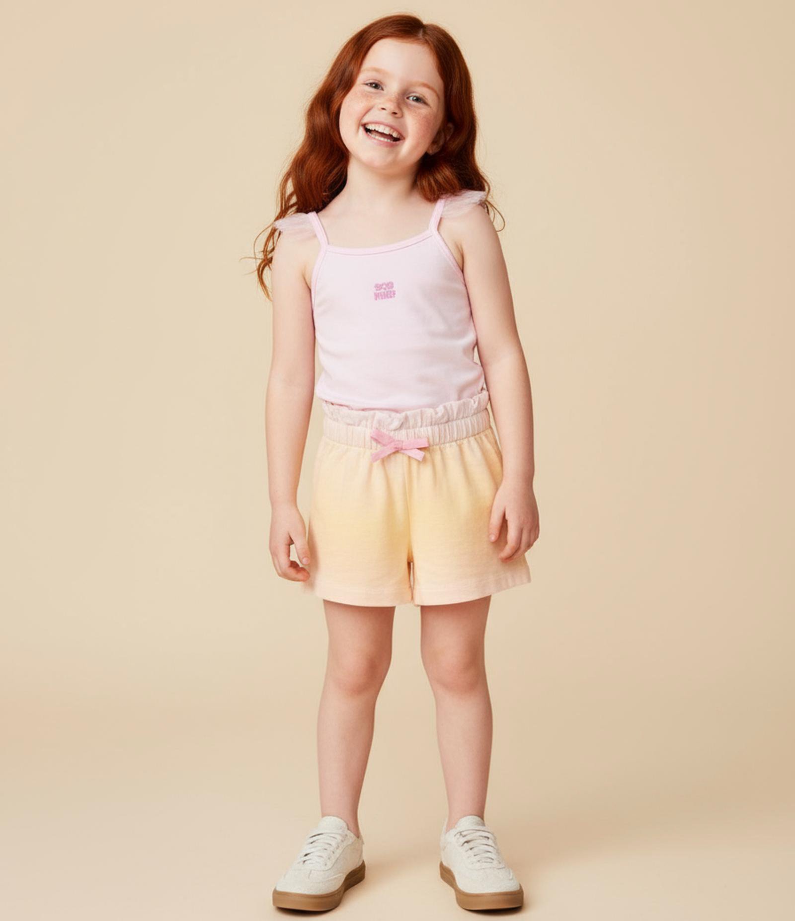 Camiseta Infantil em Algodão Soy Feliz - Tam 1 a 6 Anos Rosa 1