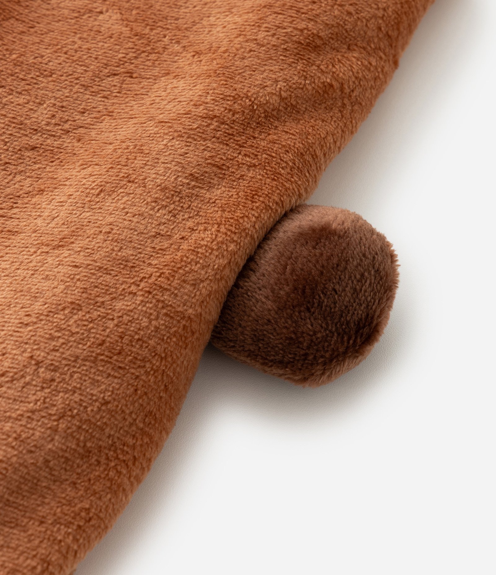 Pijama Infantil Jumper em Plush com Capuz Fantasia Capivara – Tam 4 a 14 Anos Marrom 6