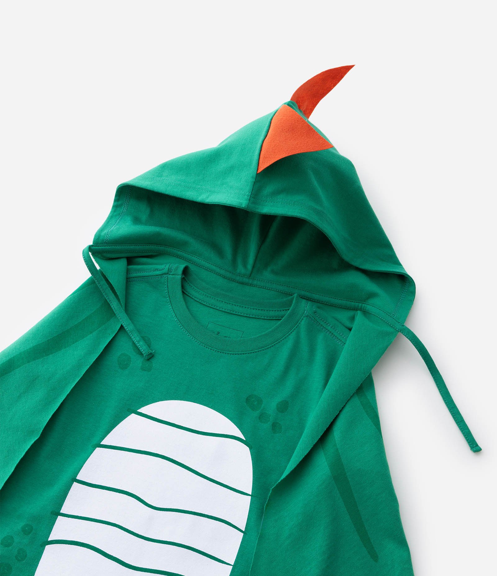 Camiseta Infantil com Capa Dinossauro - Tam 1 a 6 Anos Verde 9
