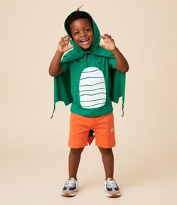 Camiseta Infantil com Capa Dinossauro - Tam 1 a 6 Anos