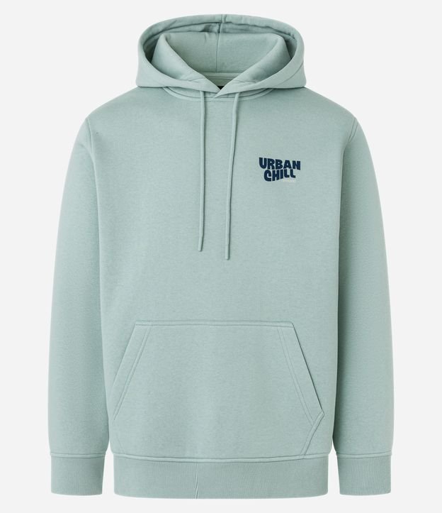 Casaco Comfort em Moletom com Felpa Estampa em Letras urban chill