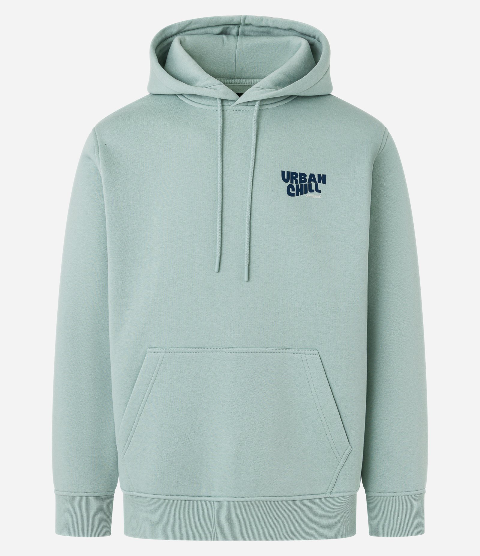 Casaco Comfort em Moletom com Felpa Estampa em Letras urban chill Verde 1