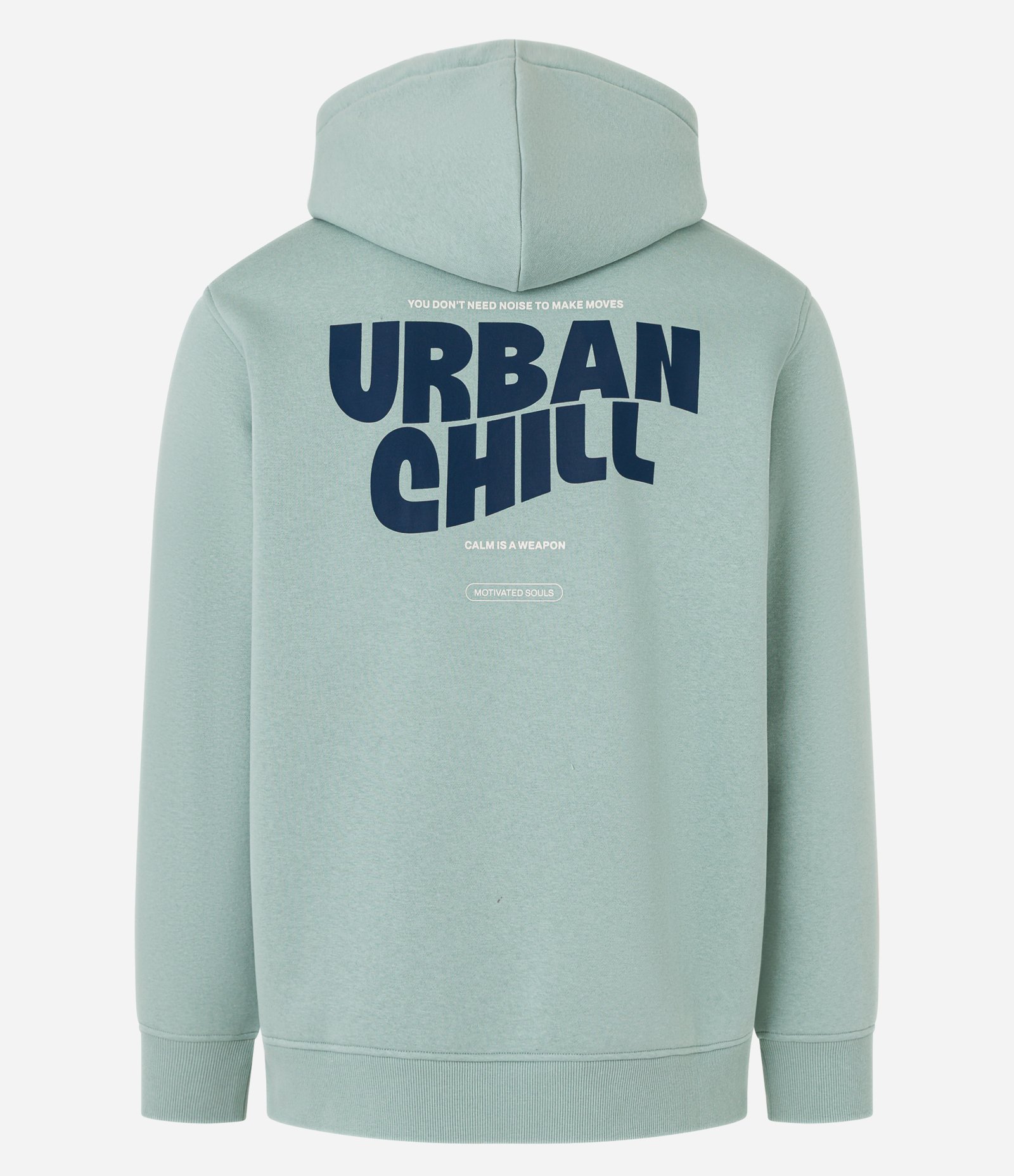 Casaco Comfort em Moletom com Felpa Estampa em Letras urban chill Verde 2