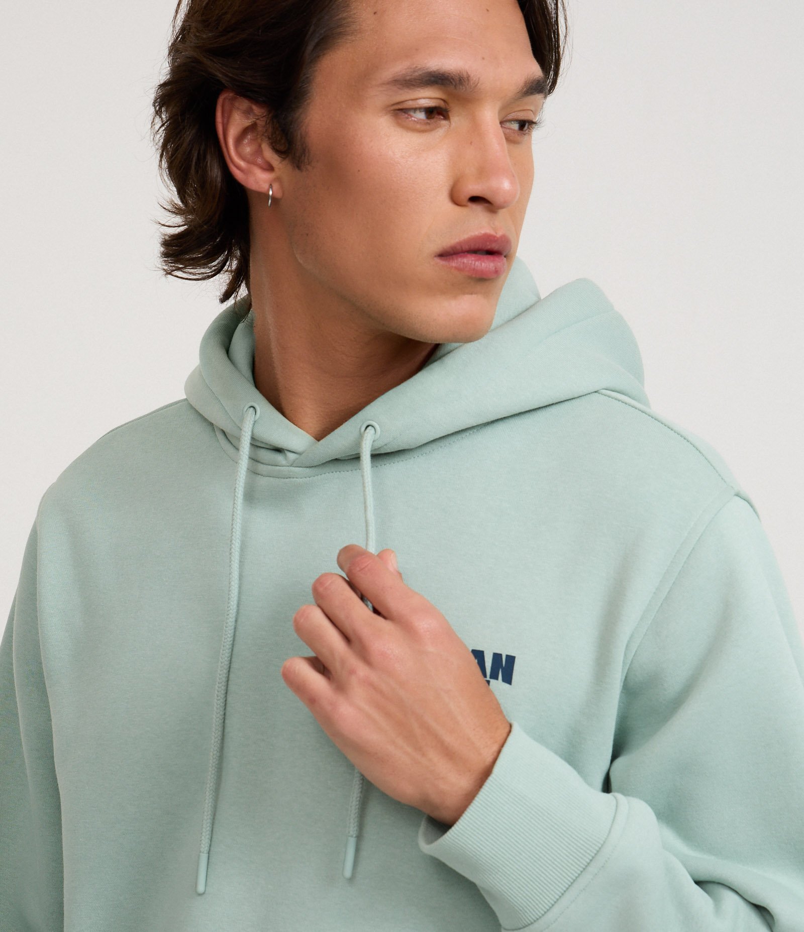 Casaco Comfort em Moletom com Felpa Estampa em Letras urban chill Verde 5