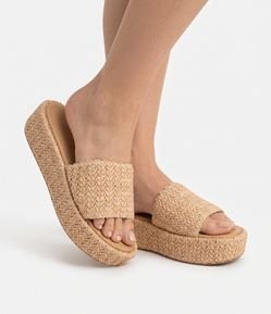 Sandália Flatform com Tressê