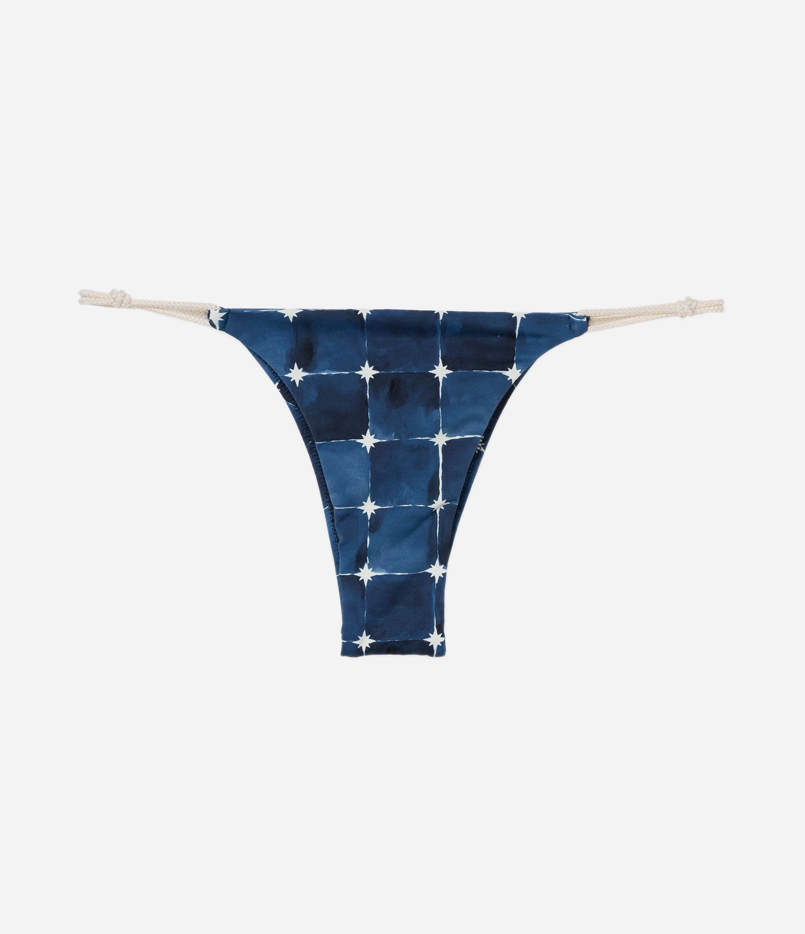 Biquíni Calcinha String em Microfibra com Estampa Aquarelada e Lateral de Cordinha Azul 5