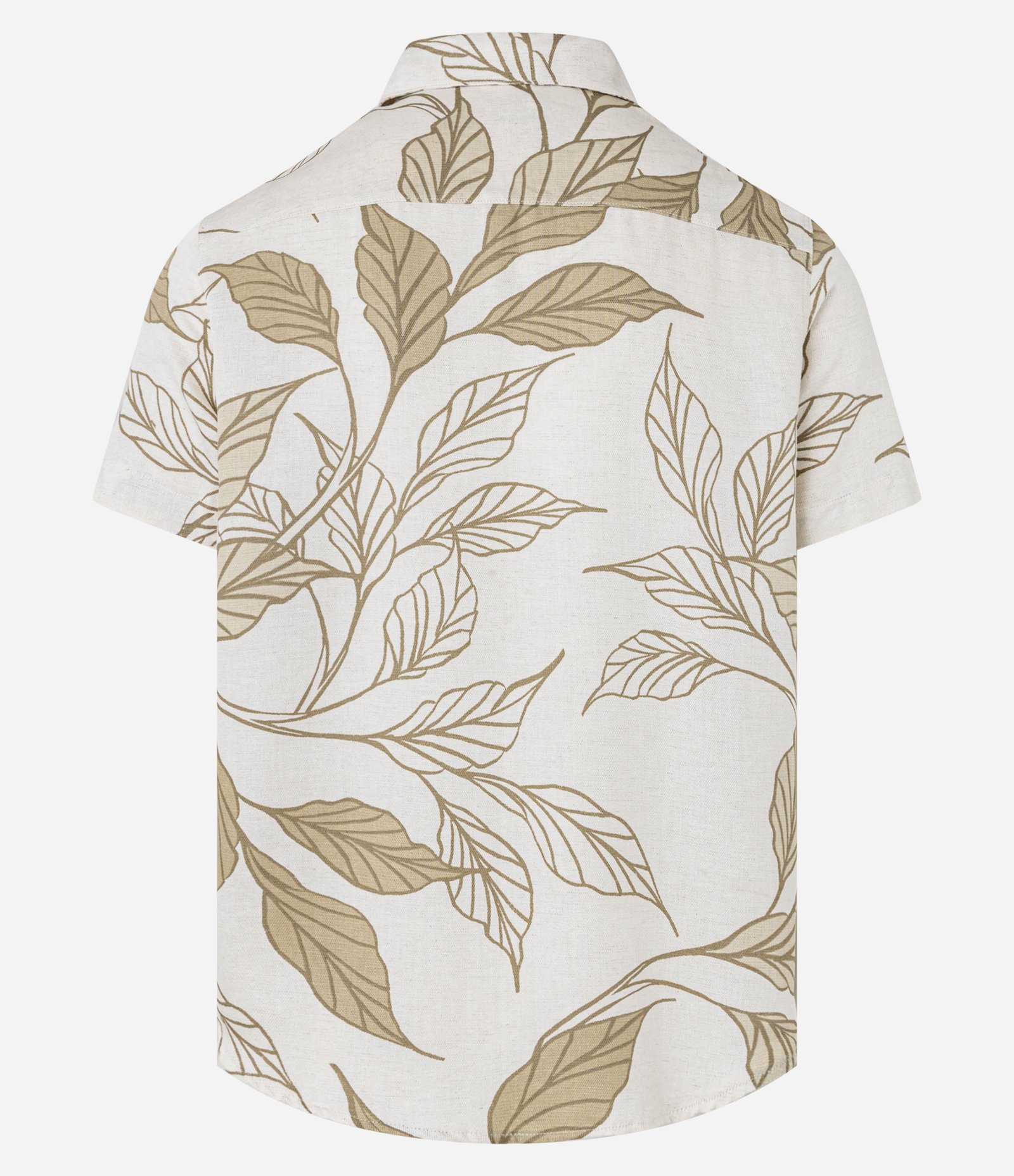 Camisa Regular em Algodão com Estampa de Folhagens Off White 6